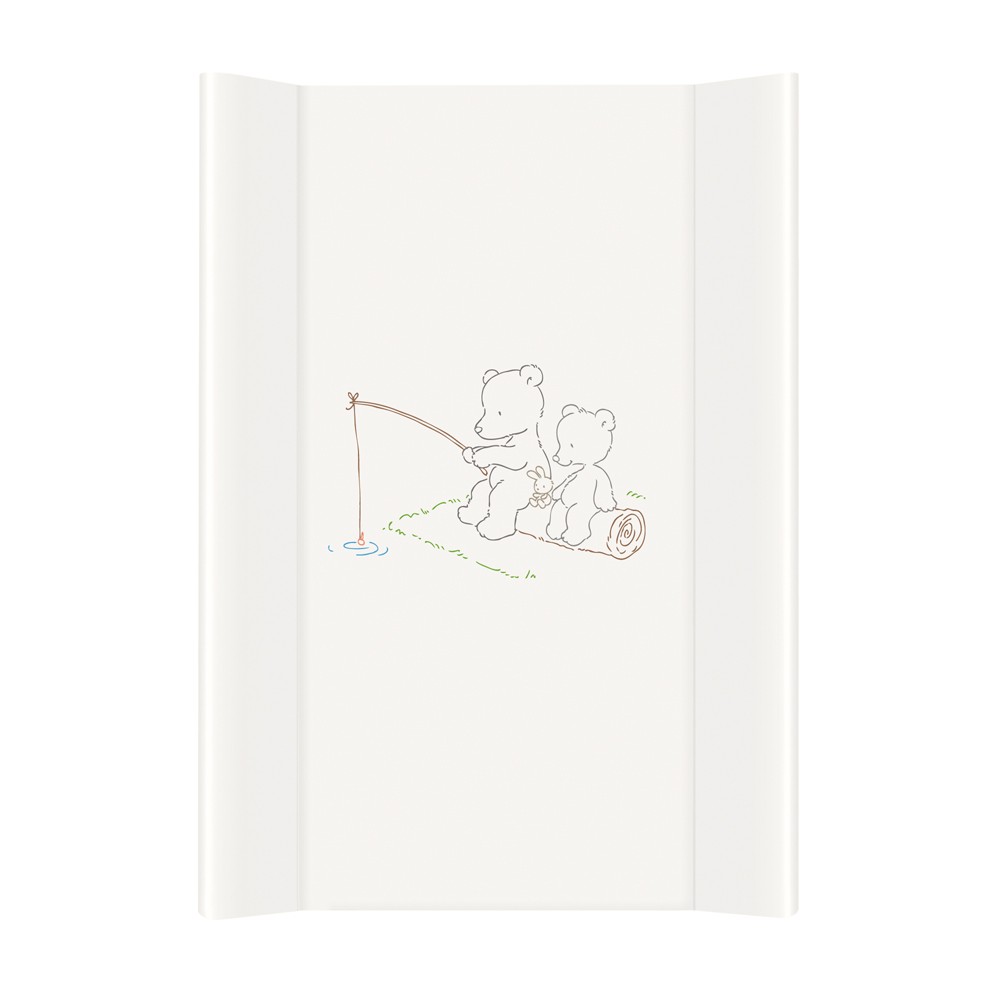 CEBA Podložka prebaľovacia 2-hranná s pevnou doskou (50x70) Comfort Papa Bear biela